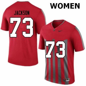 Women's Ohio State Buckeyes #73 Jonah Jackson Retro Nike NCAA College Football Jersey August ZBH1644SN